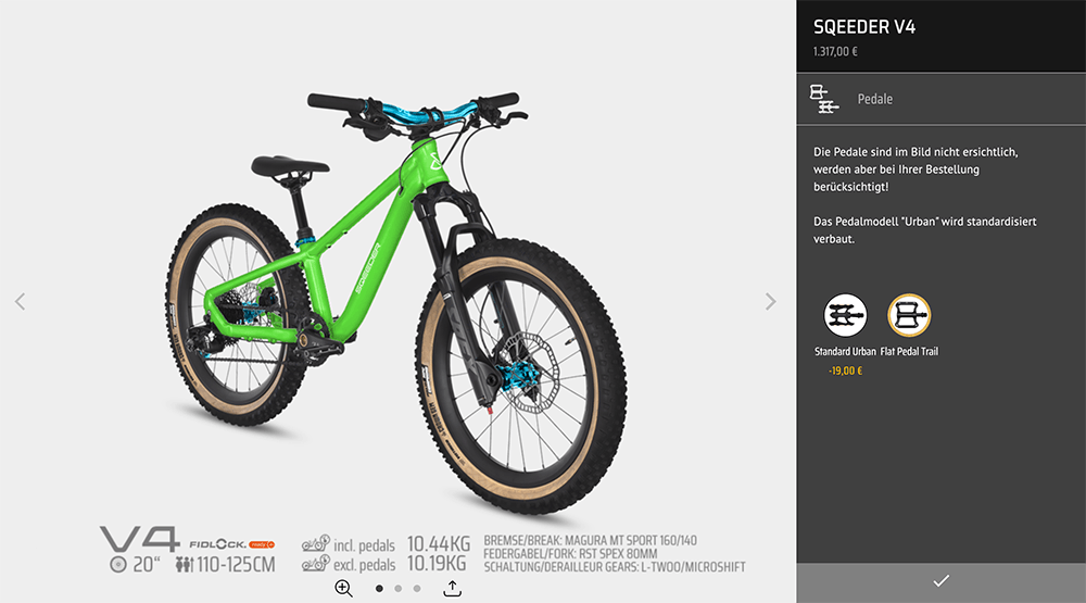 kids bike configurator