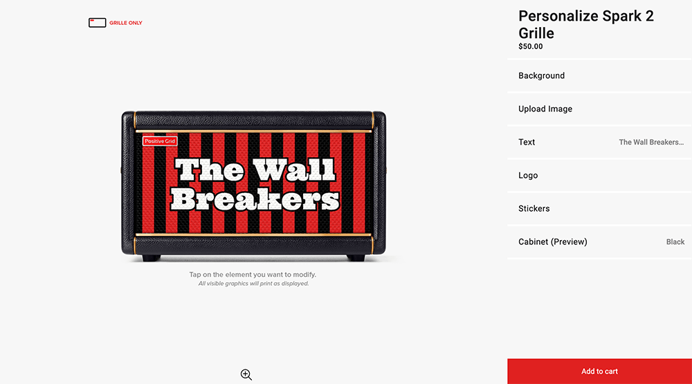 guitar amp configurator