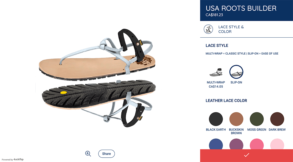 sandal configurator