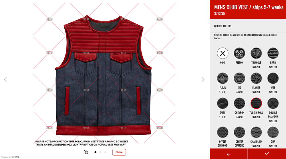 product configurator motorcycle jacket